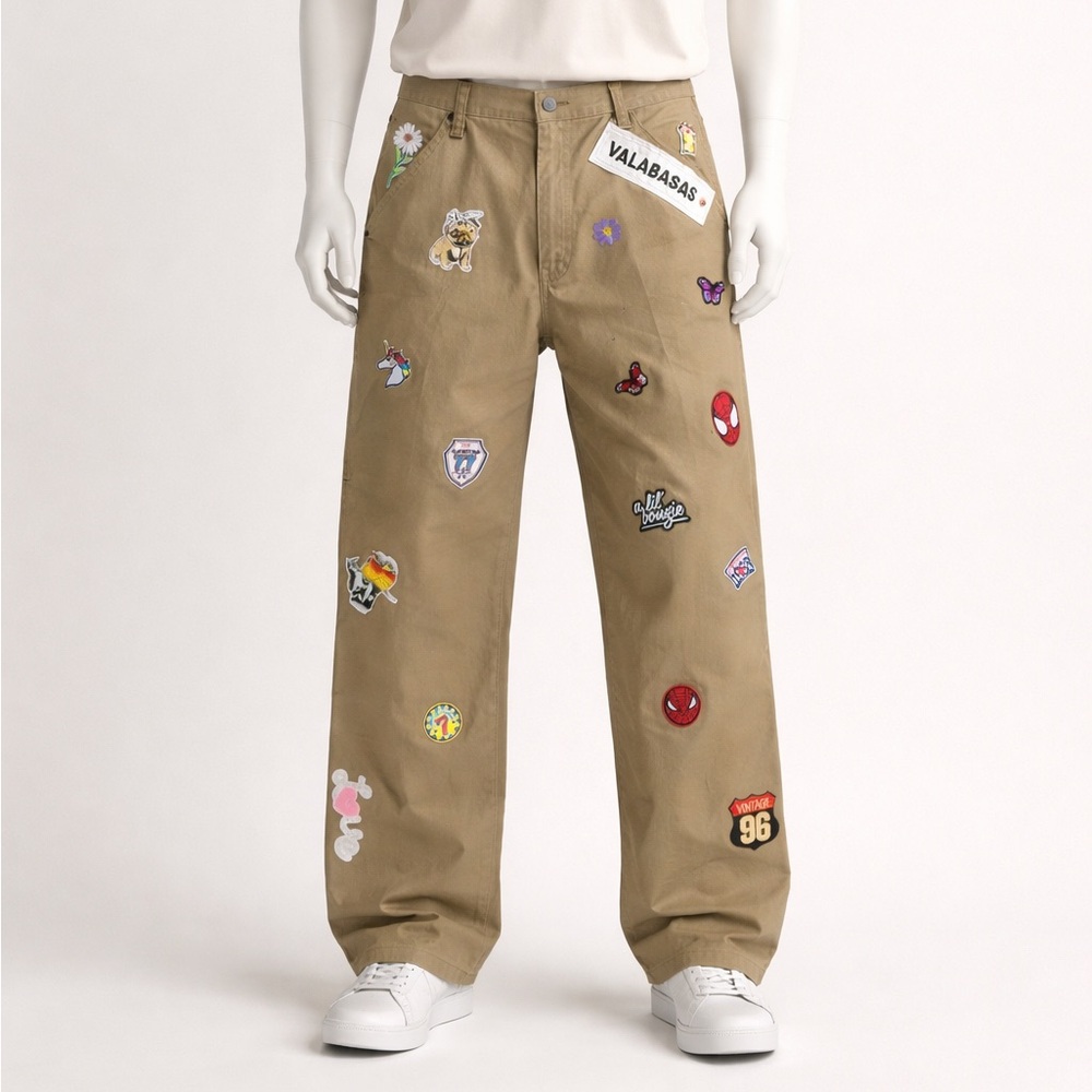 Wrangler Tan Patchwork Cargo Pants